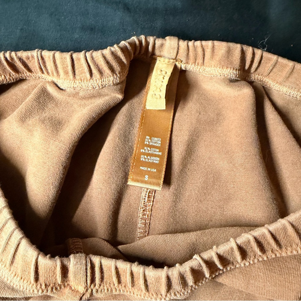 Skims Brown Elastic Waistband Pants